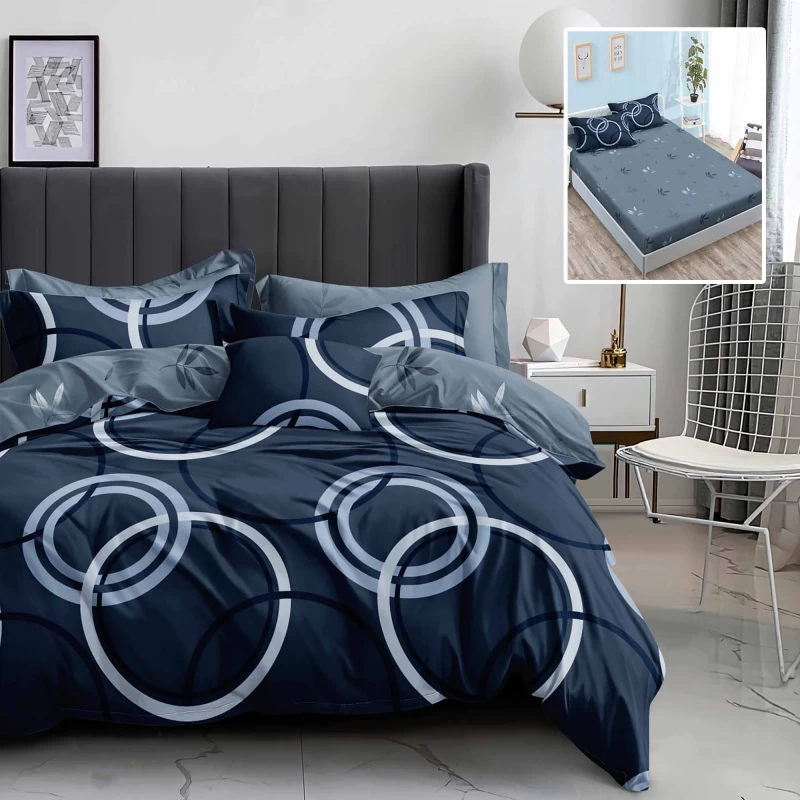 LENJERIE FINET 6 PIESE CU HUSĂ - 160x200 ȘI 180x200 (HF6P175)